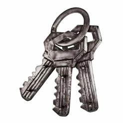 Vente flash 😀 Paris prix Patère Murale 6 Crochets Vintage "Clés" 50cm Gris 😍