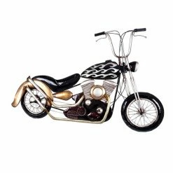 Meilleure vente ❤️ Paris prix Patère Murale Vintage "Moto" 106cm Noir 🔔