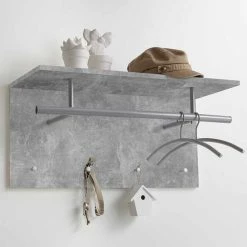 Meilleure vente 😍 Paris prix Patère Murale "4 Crochets" 72cm Gris ✔️