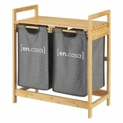 Vente flash ⌛ Meuble de rangement à linge Kärkölä avec 2 sacs 73 x 63,5 x 33 cm [en.casa] 👏