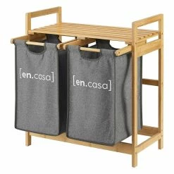 Vente flash ⌛ Meuble de rangement à linge Kärkölä avec 2 sacs 73 x 63,5 x 33 cm [en.casa] 👏 -Accessoires pour la maison Soldes 4059438679346 4