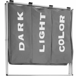 De gros 🌟 Tectake Panier à linge triple - beige 😀 -Accessoires pour la maison Soldes 4061173017772 7