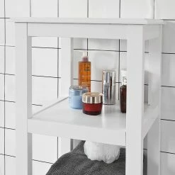 Meilleur prix 😀 SoBuy® FRG205-W Meuble Colonne de Salle de Bain Armoire Toilette haute – Blanc 🌟 -Accessoires pour la maison Soldes 4251388600917 6