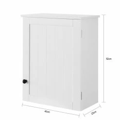 Top 10 🌟 SoBuy® BZR19-W Meuble Haut de Salle de Bain- 1 Porte Placard Commode Meuble de Rangement Mural Armoire Suspendue 👏 -Accessoires pour la maison Soldes 4251388609163 3