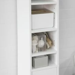 Coupon 🔔 SoBuy BZR34-W Meuble de Rangement Salle d Bain Meuble Colonne Armoire de Toilette Meuble WC 😉 -Accessoires pour la maison Soldes 4251388612927 6