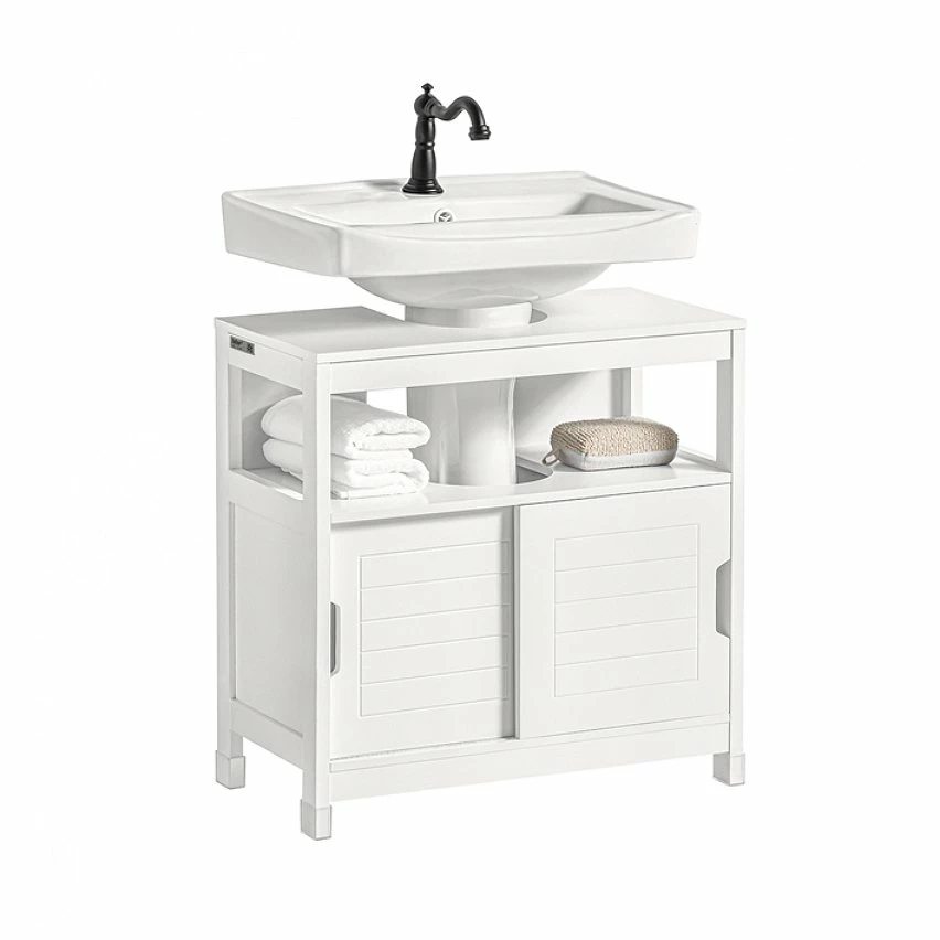 Grosses soldes 😍 SoBuy FRG128-II-W Meuble sous lavabo Meuble sous évier Meuble de Salle de Bain sous lavabo 🛒 3 Grosses soldes 😍 SoBuy FRG128-II-W Meuble sous lavabo Meuble sous évier Meuble de Salle de Bain sous lavabo 🛒