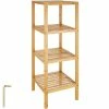 Meilleure affaire ✨ Tectake Étagère en Bambou 4 niveaux 33x33x97cm 🛒 -Accessoires pour la maison Soldes 4260435991489 1