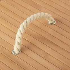 De gros 👍 Tectake Panier à linge bambou rond 🎉 -Accessoires pour la maison Soldes 4260435994992 5