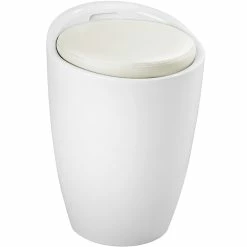 Meilleure vente 🥰 Tectake Tabouret coffre de rangement - blanc 🥰 -Accessoires pour la maison Soldes 4260473662488 1