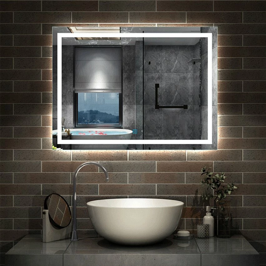 Bon marché 🛒 AICA Sanitaire Miroir antibuée avec interrupteur tactile + commande unique + lumière blanche 6000k + 90 x 4 x 60 cm (L x P x H) ✨ 4 Bon marché 🛒 AICA Sanitaire Miroir antibuée avec interrupteur tactile + commande unique + lumière blanche 6000k + 90 x 4 x 60 cm (L x P x H) ✨ – Image 2