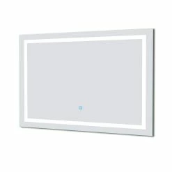 Coupon 😀 AICA Sanitaire Miroir antibuée avec interrupteur tactile + commande unique + lumière blanche 6000k + 100 x 4 x 80 cm (L x P x H) 👏