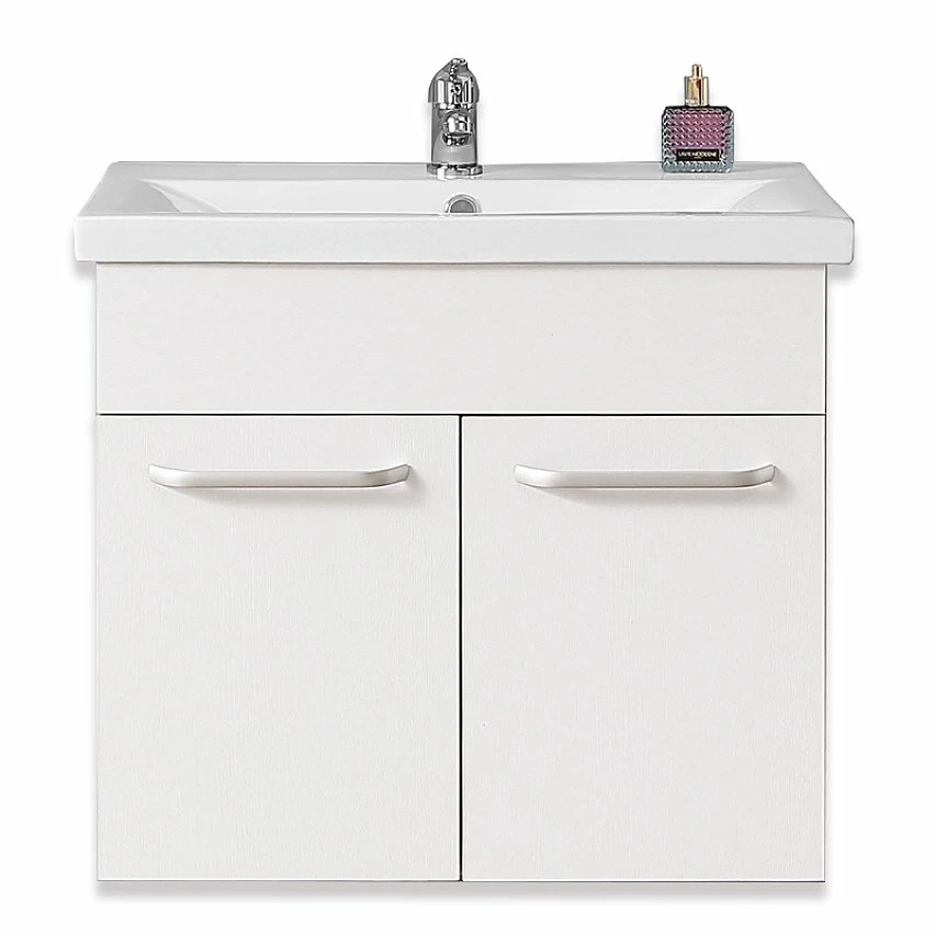 Meilleure vente 😍 AICA Sanitaire meuble de salle de bain avec deux portes couleur blanc, lavabo en céramique 👍 4 Meilleure vente 😍 AICA Sanitaire meuble de salle de bain avec deux portes couleur blanc, lavabo en céramique 👍 – Image 2