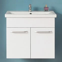 Meilleure vente 😍 AICA Sanitaire meuble de salle de bain avec deux portes couleur blanc, lavabo en céramique 👍 12 Meilleure vente 😍 AICA Sanitaire meuble de salle de bain avec deux portes couleur blanc, lavabo en céramique 👍 -Accessoires pour la maison Soldes 4764075264021 4