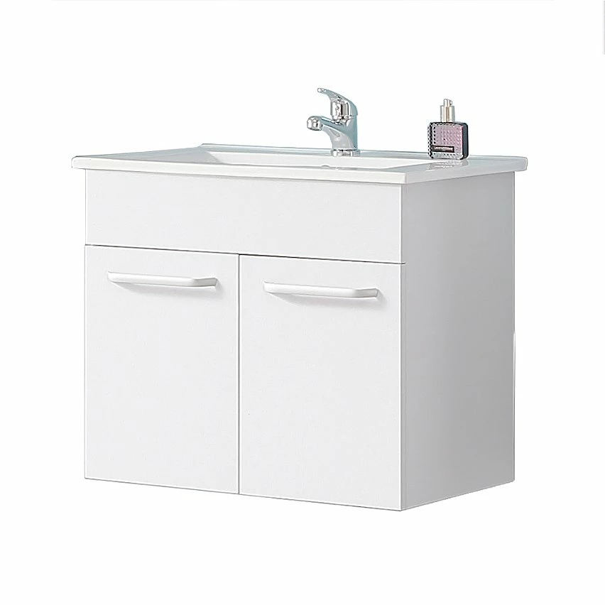 Meilleure vente ✔️ AICA Sanitaire meuble sous vasque avec deux portes couleur blanc, lavabo leger en céramique ⌛ 4 Meilleure vente ✔️ AICA Sanitaire meuble sous vasque avec deux portes couleur blanc, lavabo leger en céramique ⌛ – Image 2
