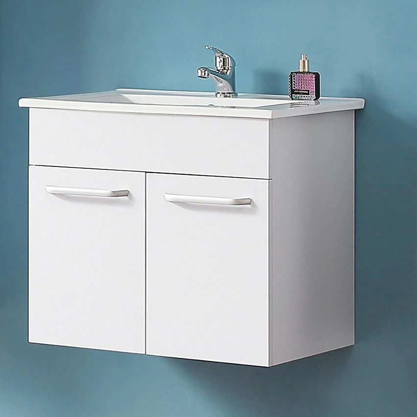 Meilleure vente ✔️ AICA Sanitaire meuble sous vasque avec deux portes couleur blanc, lavabo leger en céramique ⌛ 5 Meilleure vente ✔️ AICA Sanitaire meuble sous vasque avec deux portes couleur blanc, lavabo leger en céramique ⌛ – Image 3