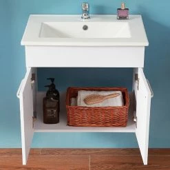 Meilleure vente ✔️ AICA Sanitaire meuble sous vasque avec deux portes couleur blanc, lavabo leger en céramique ⌛ 15 Meilleure vente ✔️ AICA Sanitaire meuble sous vasque avec deux portes couleur blanc, lavabo leger en céramique ⌛ -Accessoires pour la maison Soldes 4764075264038 7
