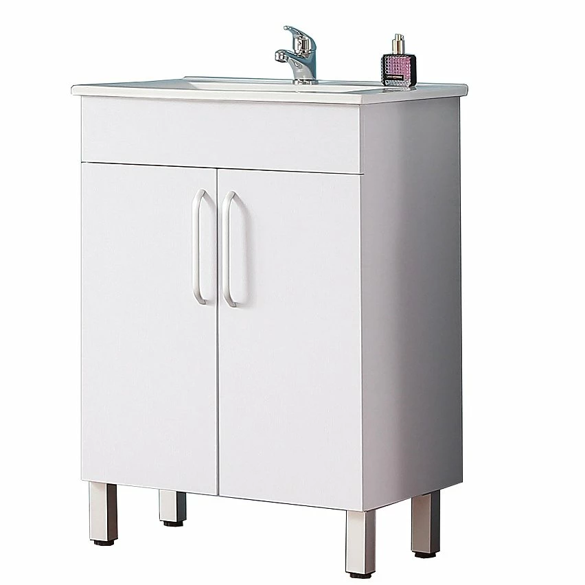 Tout neuf 🧨 AICA Sanitaire meuble avec 2 portes couleur blanc, lavabo leger en céramique 😍 4 Tout neuf 🧨 AICA Sanitaire meuble avec 2 portes couleur blanc, lavabo leger en céramique 😍 – Image 2
