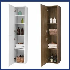 Les meilleures critiques de 🧨 AICA Sanitaire armoire de rangement blanc deux portes 30 x 26,8 x 142 cm 🥰 -Accessoires pour la maison Soldes 4764075264144 5