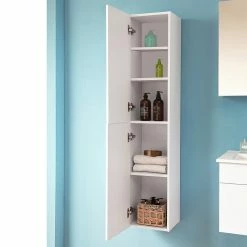 Les meilleures critiques de 🧨 AICA Sanitaire armoire de rangement blanc deux portes 30 x 26,8 x 142 cm 🥰 -Accessoires pour la maison Soldes 4764075264144 7