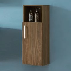 Acheter ⌛ AICA Sanitaire armoire de rangement noyer avec une niche ouvert + une porte 30 x 26,8 x 85 cm 😀 -Accessoires pour la maison Soldes 4764075264175 3