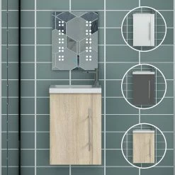 Top 10 🔥 AICA Sanitaire meuble-lavabo avec une porte motif chêne, 44 x 23 x 60 cm 🛒 15 Top 10 🔥 AICA Sanitaire meuble-lavabo avec une porte motif chêne, 44 x 23 x 60 cm 🛒 -Accessoires pour la maison Soldes 4764075264403 7