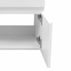 Budget ✔️ AICA Sanitaire meuble blanc sous lavabo suspendu avec deux portes, vasque en céramique 🛒 -Accessoires pour la maison Soldes 4764075264410 6