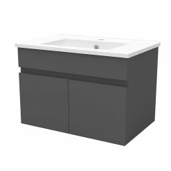 Top 10 🛒 AICA Sanitaire meuble de salle de bain + 2 vasques en céramique 4 tiroirs, mobilier couleur chêne 🥰