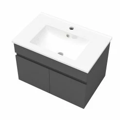 Top 10 🛒 AICA Sanitaire meuble de salle de bain + 2 vasques en céramique 4 tiroirs, mobilier couleur chêne 🥰 -Accessoires pour la maison Soldes 4764075264427 4
