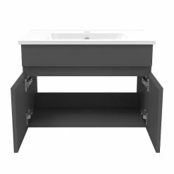 Top 10 🛒 AICA Sanitaire meuble de salle de bain + 2 vasques en céramique 4 tiroirs, mobilier couleur chêne 🥰 -Accessoires pour la maison Soldes 4764075264427 5