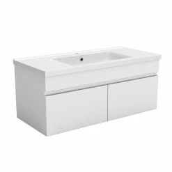 Nouveau 🎁 AICA Sanitaire meuble de salle de bain sous vasque, vasque en céramique, meuble couleur blanc mat ✨