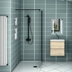 Grosses soldes 🔔 AICA Sanitaire meuble de salle de bain couleur chêne, meuble suspendu avec vasque en céramique ✔️ -Accessoires pour la maison Soldes 4764075264557 3