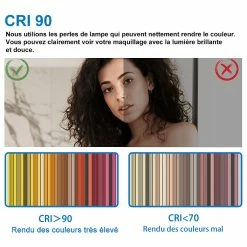 Budget 👏 AICA Sanitaire miroir salle de bain, miroir étanche très leger, miroir antibuée avec interrupteur tactile, lumière blanc 6000k 1310 🥰 -Accessoires pour la maison Soldes 4764075264793 5