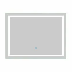 Remise 🛒 AICA Sanitaire miroir salle de bain, miroir étanche très leger, miroir antibuée avec interrupteur tactile, lumière blanc 6000k 1301 ⌛
