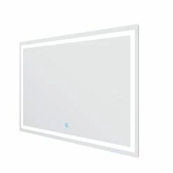 Nouveau 🔔 AICA Sanitaire miroir salle de bain, miroir étanche très leger, miroir antibuée avec interrupteur tactile, lumière blanc 6000k 1309 😀