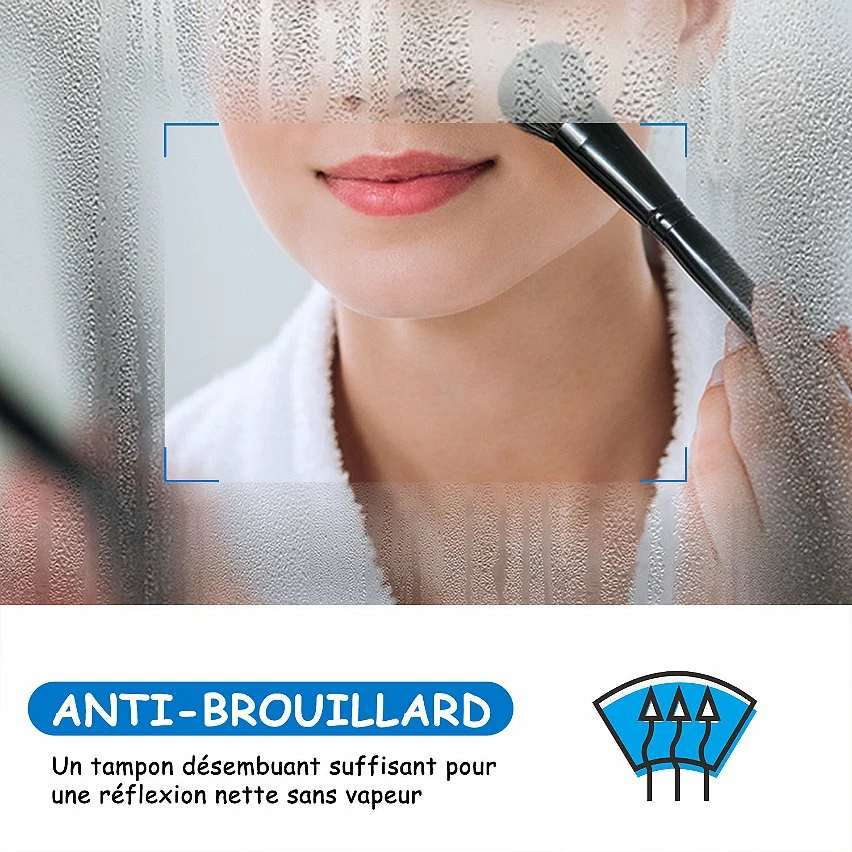 Nouveau 🔔 AICA Sanitaire miroir salle de bain, miroir étanche très leger, miroir antibuée avec interrupteur tactile, lumière blanc 6000k 1309 😀 6 Nouveau 🔔 AICA Sanitaire miroir salle de bain, miroir étanche très leger, miroir antibuée avec interrupteur tactile, lumière blanc 6000k 1309 😀 – Image 4
