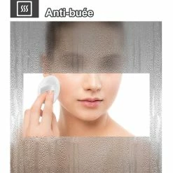 Meilleure vente 🔔 AICA Sanitaire miroir salle de bain, miroir étanche très leger, miroir antibuée avec interrupteur tactile, lumière blanc 6000k 1314 🌟 -Accessoires pour la maison Soldes 4764075265356 3