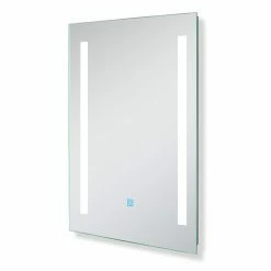 De gros 🎁 AICA Sanitaire Aica Miroir de Salle de Bain Anti-buée Miroir Lumineux LED Vertical ou Horizontal Blanc Froid , Interrupteur Tactile 60 * 80cm 😀