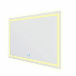 Tout neuf 🤩 AICA Sanitaire Miroir de salle de bain anti-buée 120x80cm avec le lumière chaude ✨