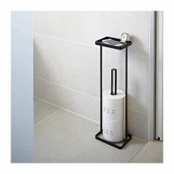 Promo 🎁 Calicosy Porte papier toilette avec support téléphone 🔔 -Accessoires pour la maison Soldes 4903208077408 3