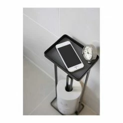 Promo 🎁 Calicosy Porte papier toilette avec support téléphone 🔔 -Accessoires pour la maison Soldes 4903208077408 4