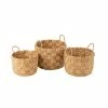 Offres 💯 Calicosy Set de 3 paniers ronds en jacinthe d'eau naturelle 🧨 -Accessoires pour la maison Soldes 5400924111304 1