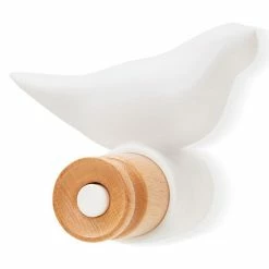 Nouveau ✔️ Paris prix Patère 1 Crochet Design "Oiseau" 11cm Blanc 💯