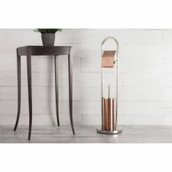 Meilleure vente ✨ Porte Papier Toilette sur Pied avec Porte-Brosse WC, Acier Inox Support Portable Or Rose Berlinger HausRose Gold 😍 8 Meilleure vente ✨ Porte Papier Toilette sur Pied avec Porte-Brosse WC, Acier Inox Support Portable Or Rose Berlinger HausRose Gold 😍 -Accessoires pour la maison Soldes 5999108457845 3