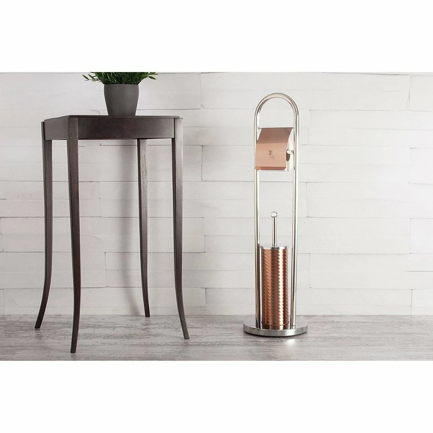 Meilleure vente ✨ Porte Papier Toilette sur Pied avec Porte-Brosse WC, Acier Inox Support Portable Or Rose Berlinger HausRose Gold 😍 5 Meilleure vente ✨ Porte Papier Toilette sur Pied avec Porte-Brosse WC, Acier Inox Support Portable Or Rose Berlinger HausRose Gold 😍 – Image 3