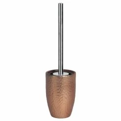 Tout neuf 🌟 Spirella Brosse Wc avec support Céramique DARWIN 🔨 HAMMERED Cuivré 🔔