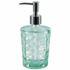 Nouveau 🛒 Spirella Distributeur de savon Verre recyclé CARLA Vert 🥰
