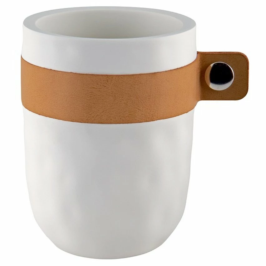 De gros ✔️ Spirella Gobelet Polyrésine LIO Blanc ✨ 3 De gros ✔️ Spirella Gobelet Polyrésine LIO Blanc ✨