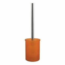 Nouveau 🥰 Spirella Brosse Wc avec support Verre YOKO Misty Orange 🛒