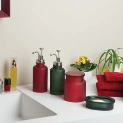 Offres 🔥 Spirella Porte savon Verre YOKO Bordeaux 🔔 -Accessoires pour la maison Soldes 7610583204073 2 1