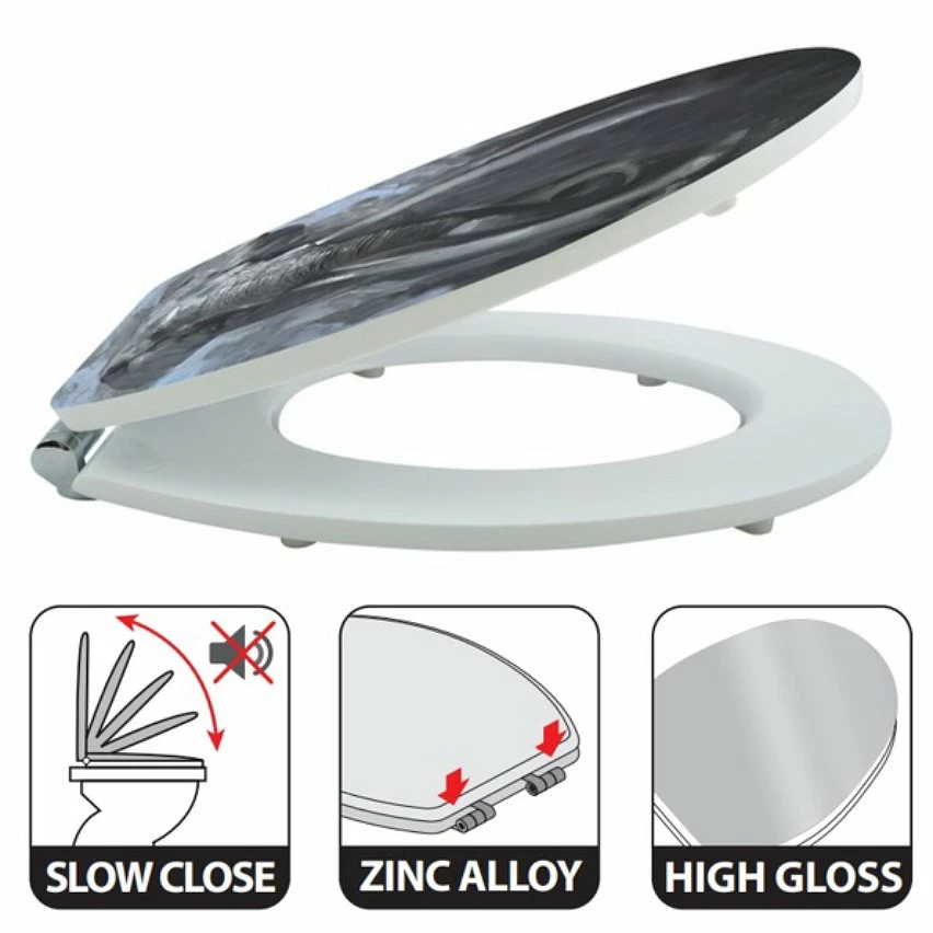 Tout neuf 😀 Spirella Abattant WC MDF ELEPHANT - Charnières Inox 🎁 4 Tout neuf 😀 Spirella Abattant WC MDF ELEPHANT - Charnières Inox 🎁 – Image 2